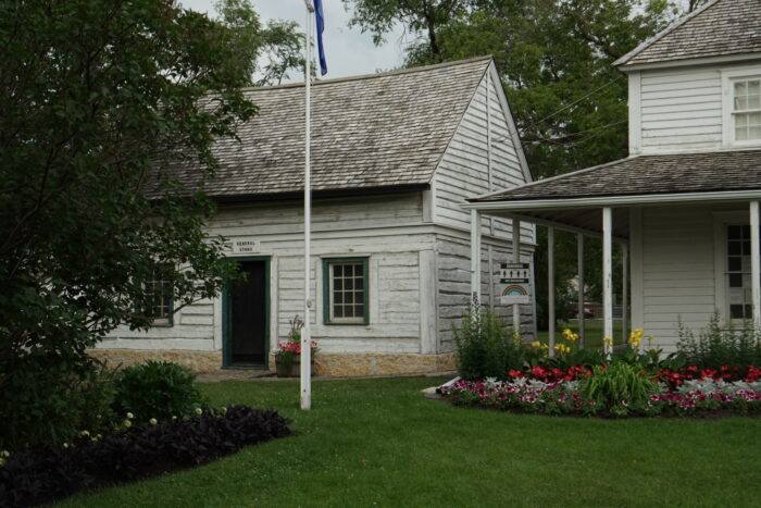 The building beside the Seven Oaks House Museum with a sign reading “GENERAL STORE” above the door.