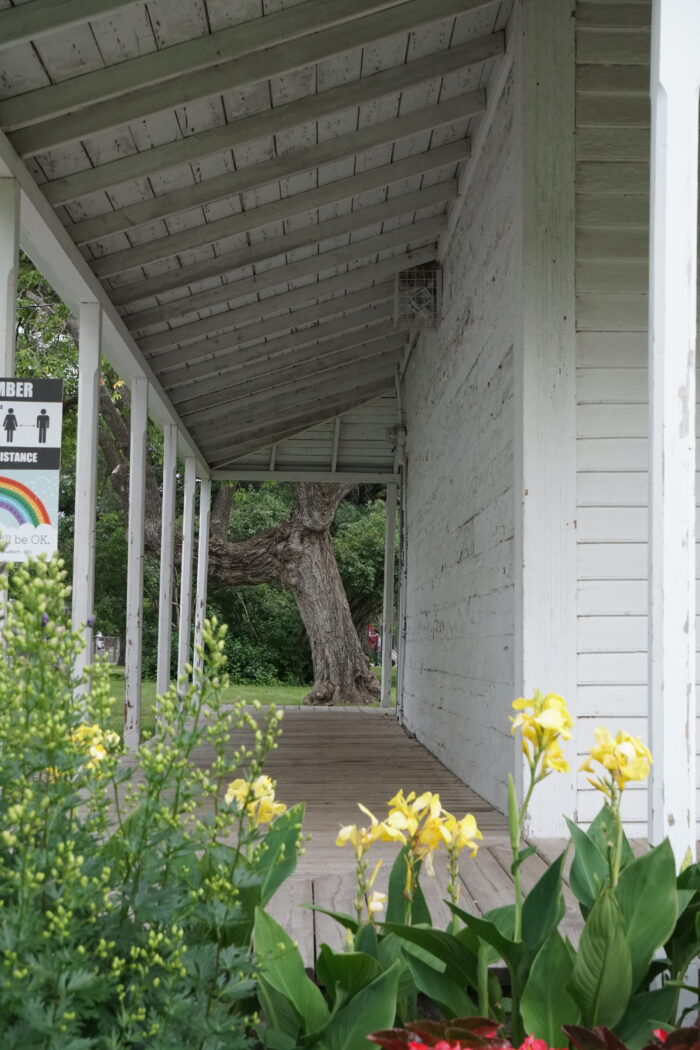 Wooden front verandah