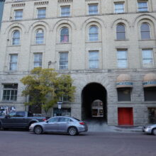 Image 2: Side facade of Artspace building with delivery tunnel