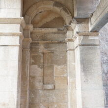 Image 2: Architectural details in a niche on the original facade of the St. Boniface Cathedral