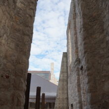 Image 13: A view of the new portion through one of the door ways from the original building of the St Boniface Cathedral