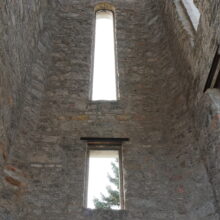 Image 15: A view looking up one of the towers of the original portion of the St Boniface Cathedral