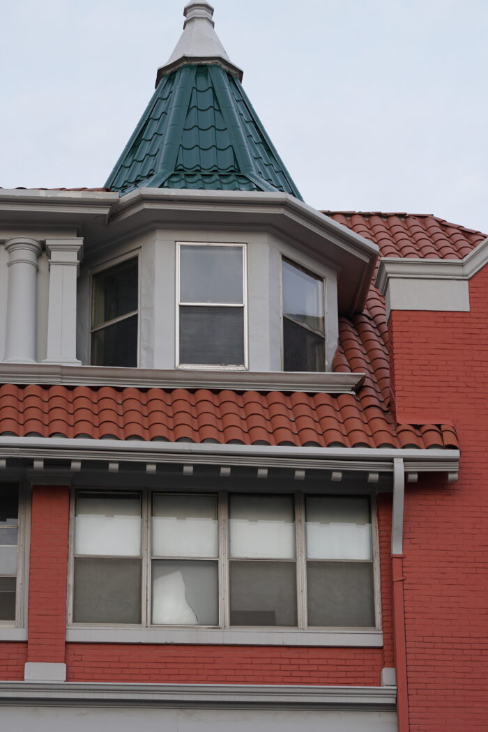 Steeple with windows