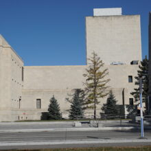 Image 7: Treed area at rear of Civic Auditorium