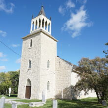 Image 6: St. Andrews Church steeple and front entrance.