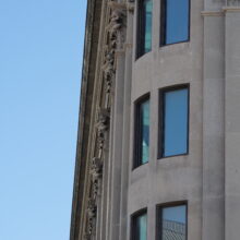 Image 7: Decorative details on the corners of the Hudson's Bay Building