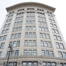 Image 3: Looking up at the front facade of the Confederation Life Building