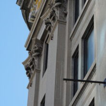 Image 10: Ornate details on the facade of the Hudson's Bay Company building