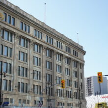 Image 11: Facade of the Hudson's Bay Company building on the Portage Avenue side