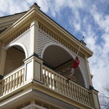 Image 3: The 2nd storey balcony of the Benard House.