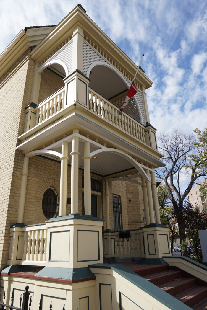 Front stairs leading to entrance of Benard House