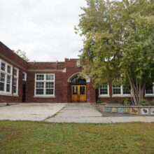 Image 3: The Wolseley School building facade with tree on the right side