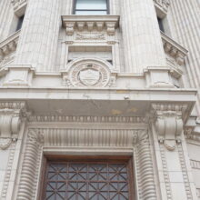 Image 2: Looking up at the facade of Winnipeg’s downtown Bank of Nova Scotia building.