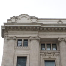 Image 7: Looking at upper cornice of Bank of Nova Scotia building