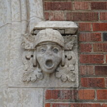 Image 5: Decorative stone on side of arched door