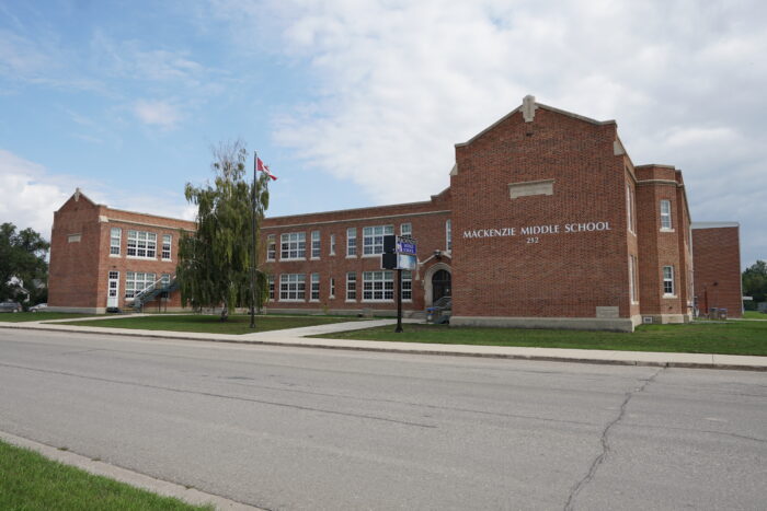 View of MacKenzie School from across street