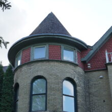 Image 6: Top of Myer House tower and roof gable