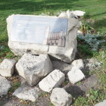 Image 7: Loose stones on the grounds of Knox Church