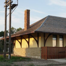 Image 3: Side of CPR station with hydro pole