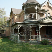 Image 2: Corner of house with open turret verandahs on both floors