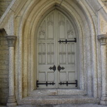 Image 3: Detailed front door of Holy Trinity Church