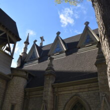 Image 5: Looking up at three dormers on Holy Trinity Church