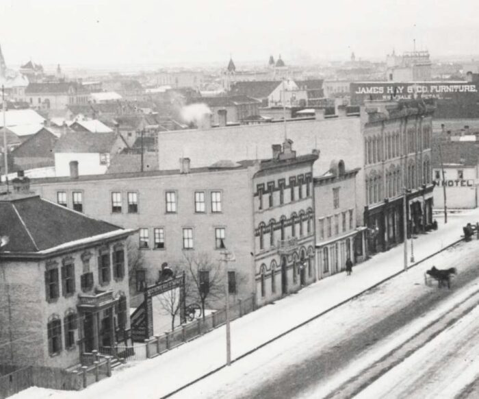 Façade of Winnipeg Hotel, sometime before 1926.